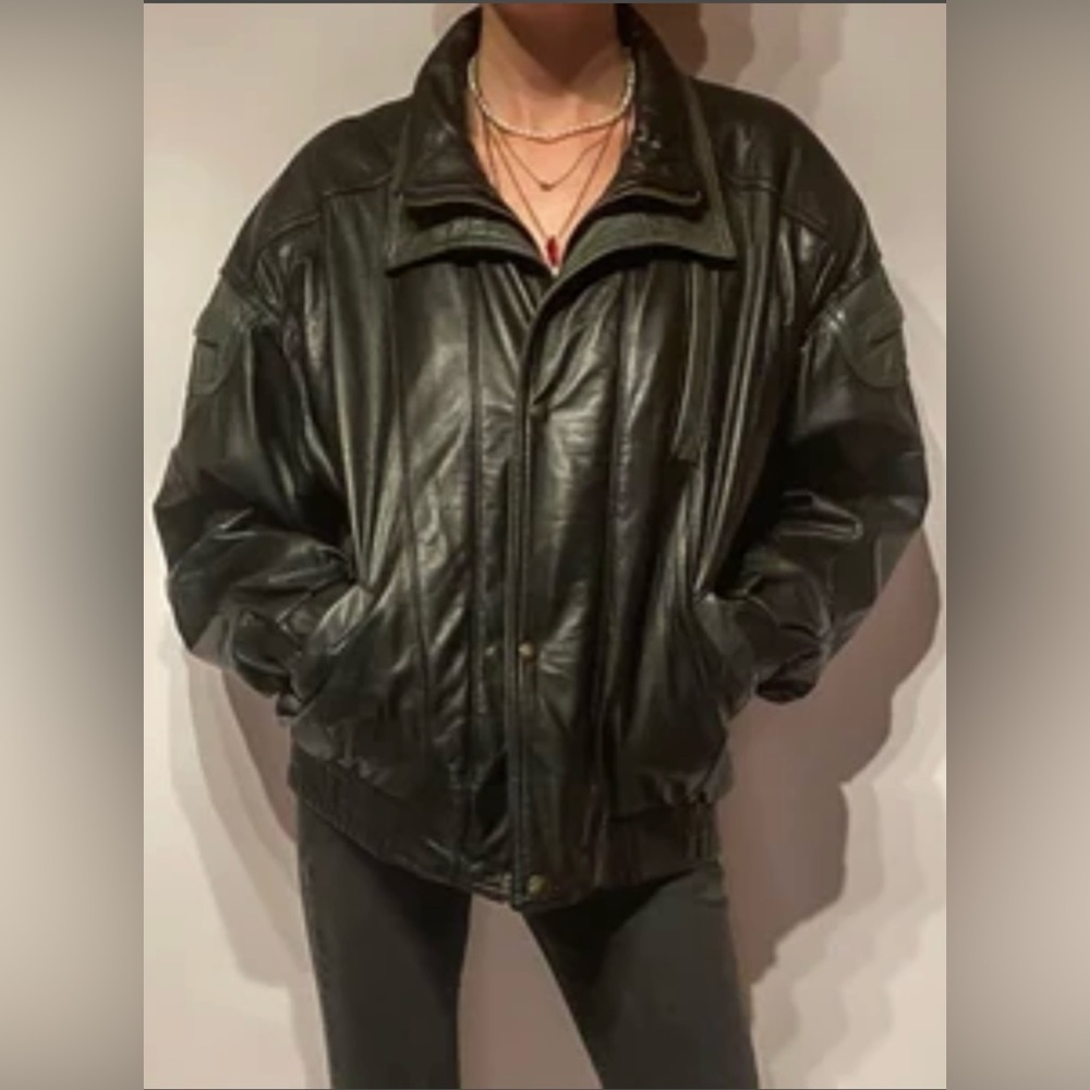 Creation Jez Vintage Green Real Leather Jacket